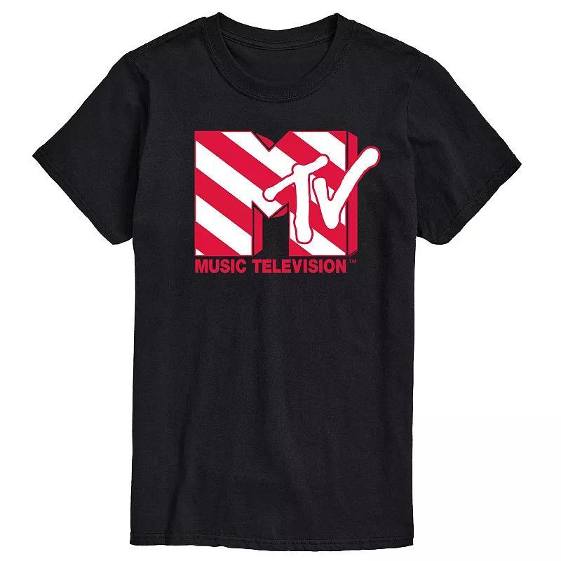 Mens MTV Candy Cane Logo Graphic Tee Product Image