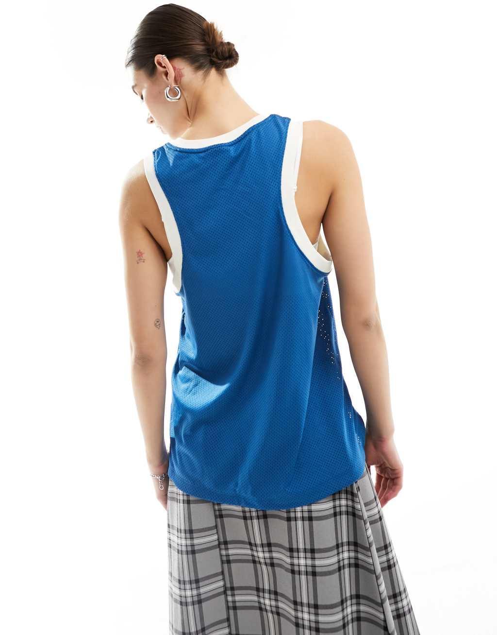 Jordan jersey tank in blue Product Image