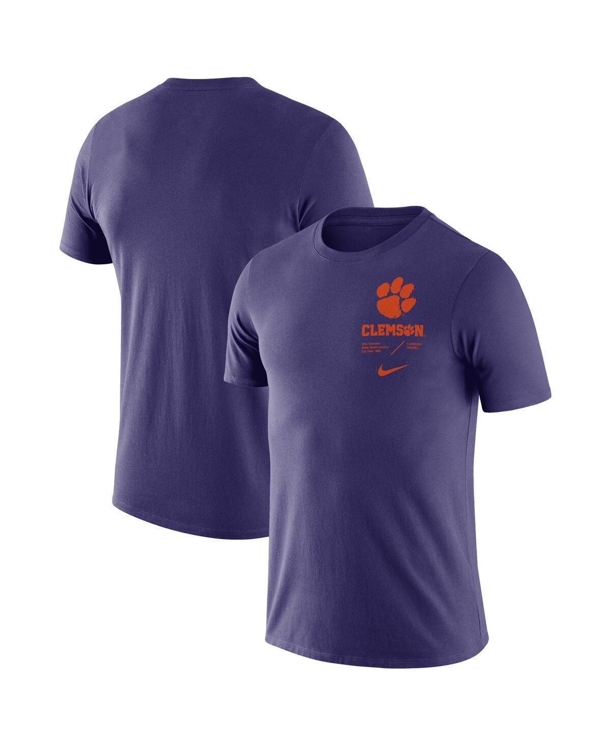 Mens Nike Purple Clemson Tigers Team Practice Performance T-shirt Product Image