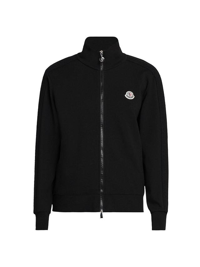 Womens Zip-Up Cardigan with Logo Patch Product Image