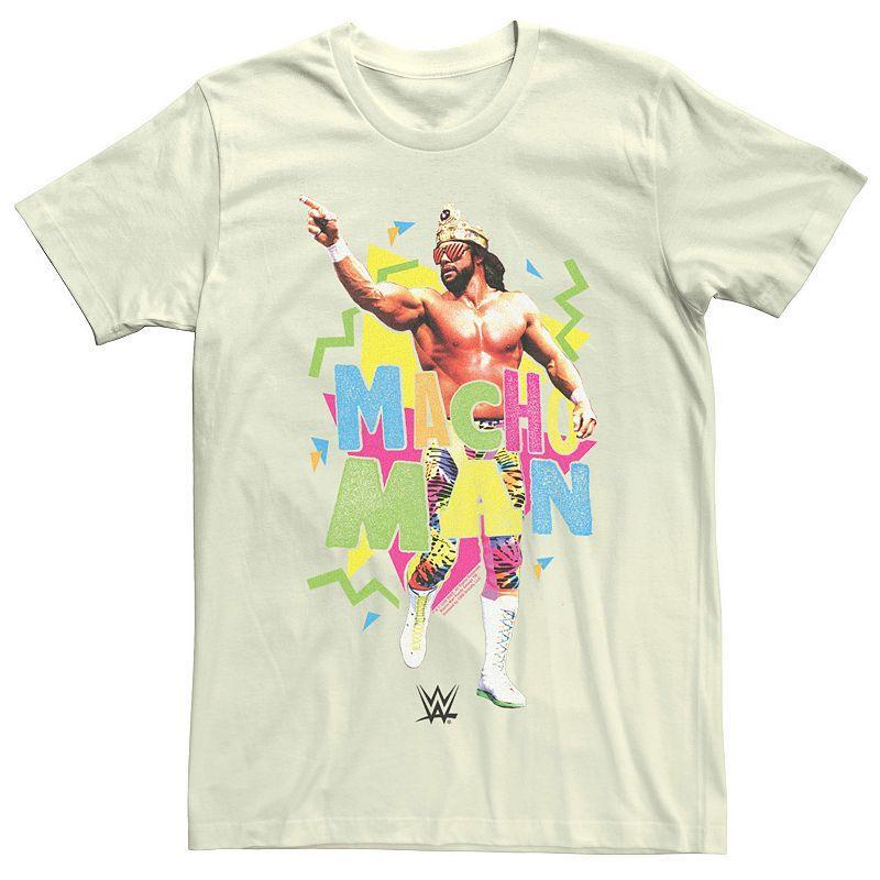 Mens WWE Macho Man Bright Party Poster Tee Product Image