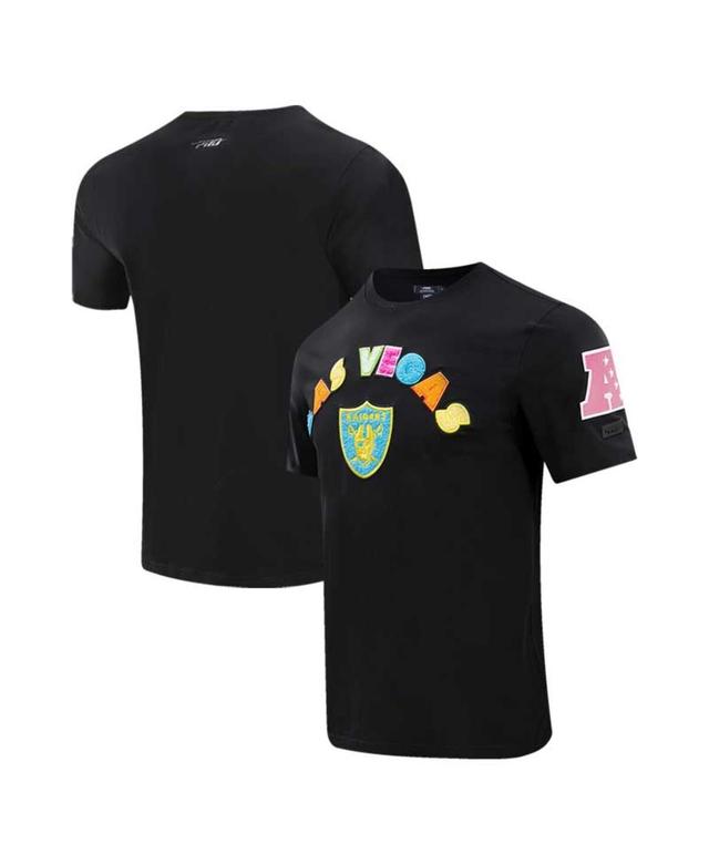 Mens Pro Standard Black Las Vegas Raiders Neon Graphic T-shirt Product Image