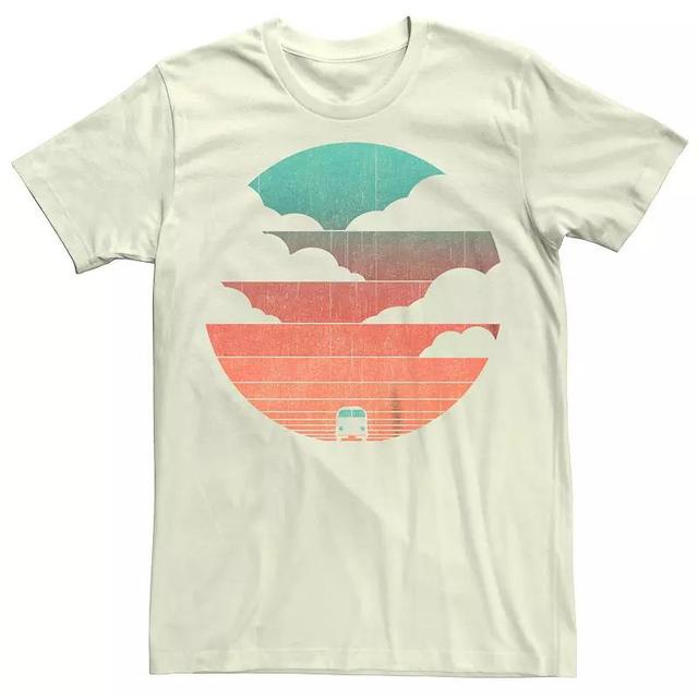 Mens Driving Into Sunset Graphic Tee Product Image