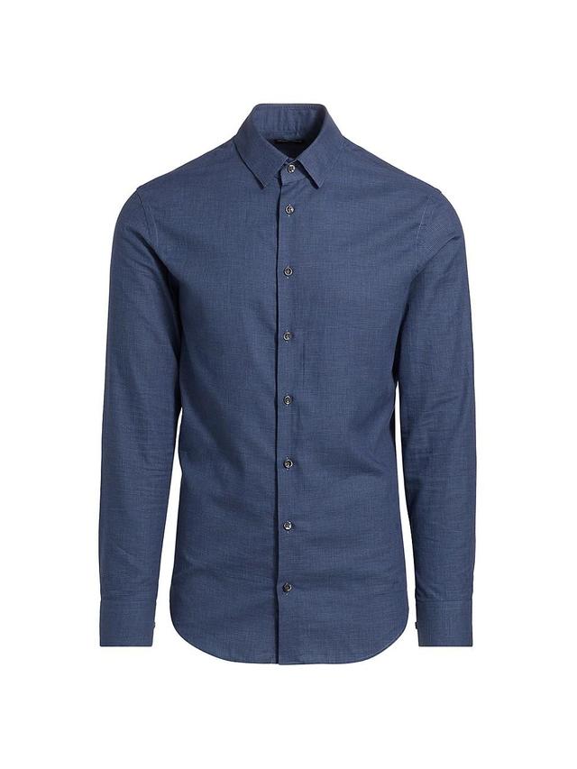 Mens Textured Cotton Shirt Product Image