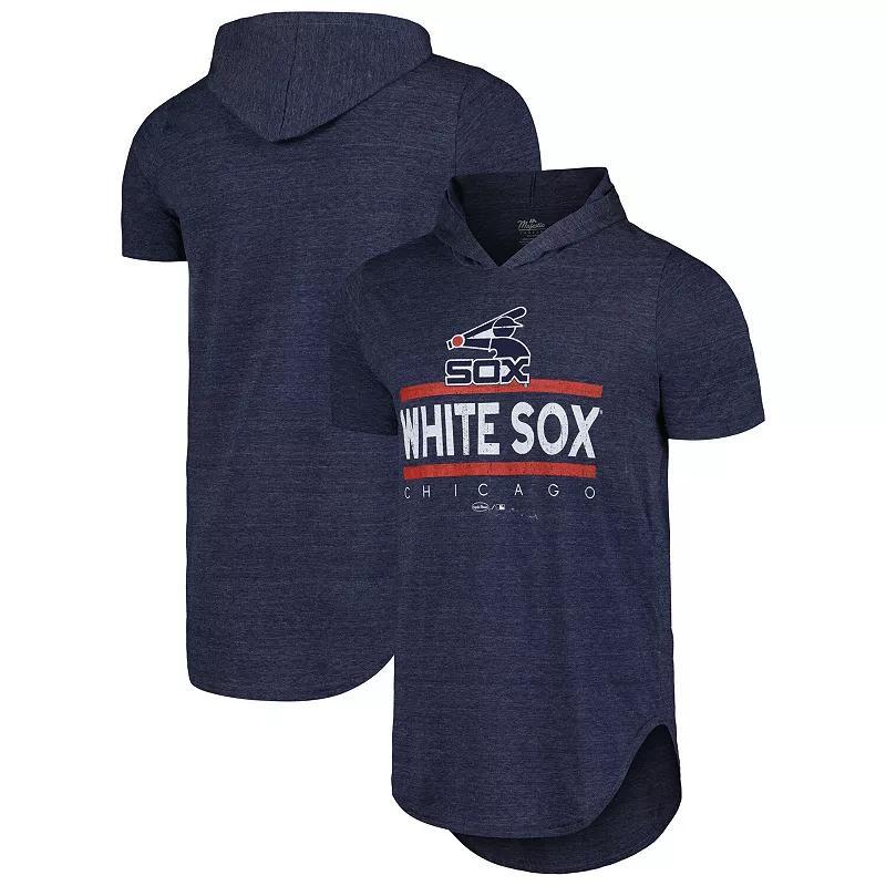 Mens Majestic Threads Chicago White Sox Tri-Blend Hoodie T-Shirt Blue Product Image