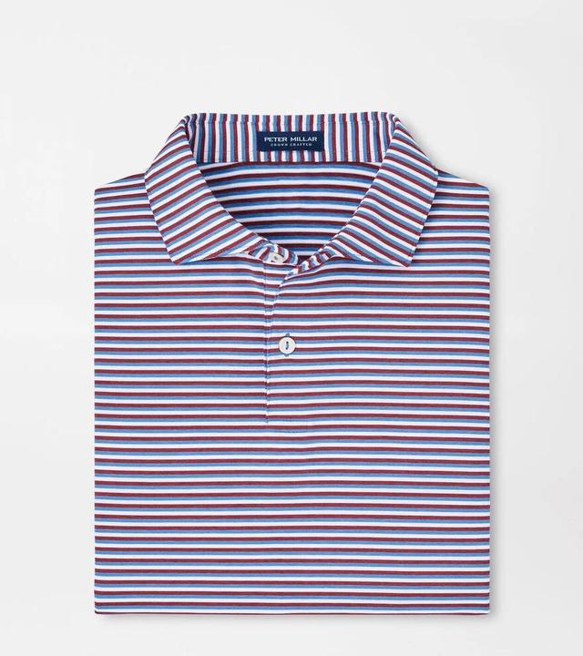 Peter Millar Mens Milton Performance Jersey Polo | Color: Brook Blue | Size: XXL Product Image