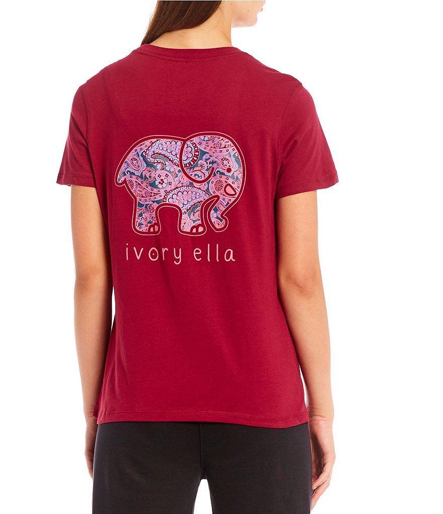 Ivory Ella Nocturnal Paisey Graphic T-Shirt Product Image