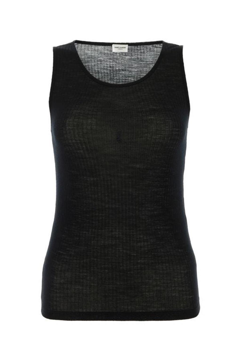 SAINT LAURENT Undershirt Tank Top In Black Product Image