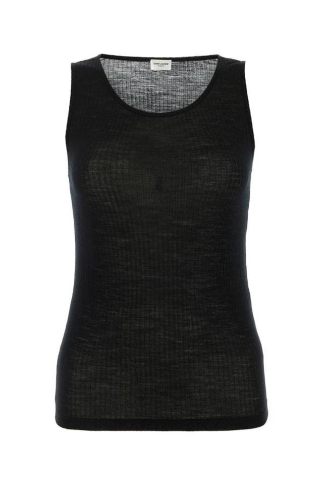 SAINT LAURENT Undershirt Tank Top In Black Product Image