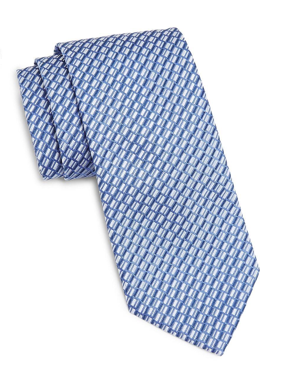 Mens Diagonal Railroad Silk Tie Product Image