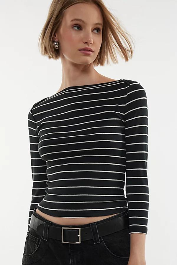 BDG Willow  Sleeve Boatneck Tee Womens at Urban Outfitters Product Image