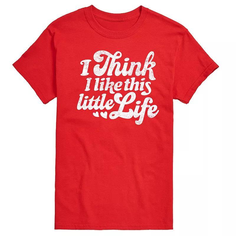 Mens I Think I Like This Little Life Graphic Tee Blue Product Image