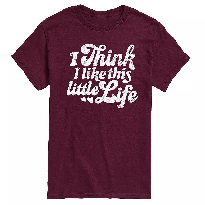 Mens I Think I Like This Little Life Graphic Tee Blue Product Image