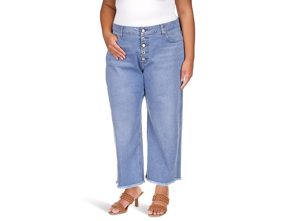 MICHAEL Michael Kors Plus Size High-Rise Crepe Flare Selma in Angel Wash (Angel Wash) Women's Jeans Product Image