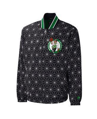 Mens Starter Boston Celtics In-Field Play Fashion Satin Full-Zip Varsity Jacket Product Image