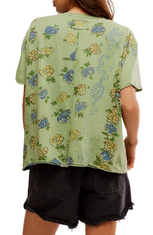 Bohème Oversize Floral Cotton T-shirt In Green Combo Product Image