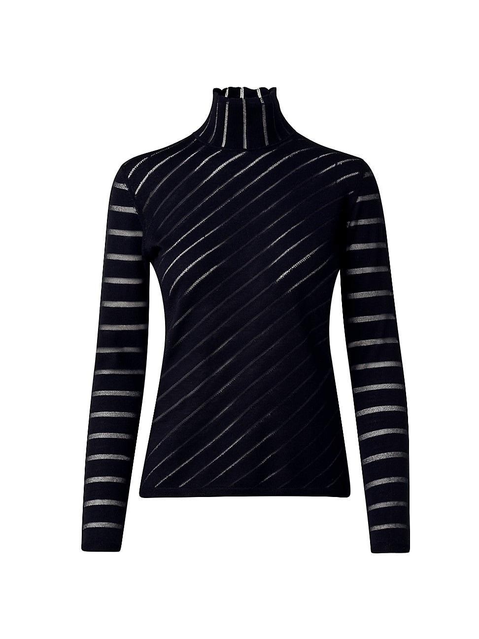 Akris Diagonal Stripe Virgin Wool & Silk Sweater Product Image