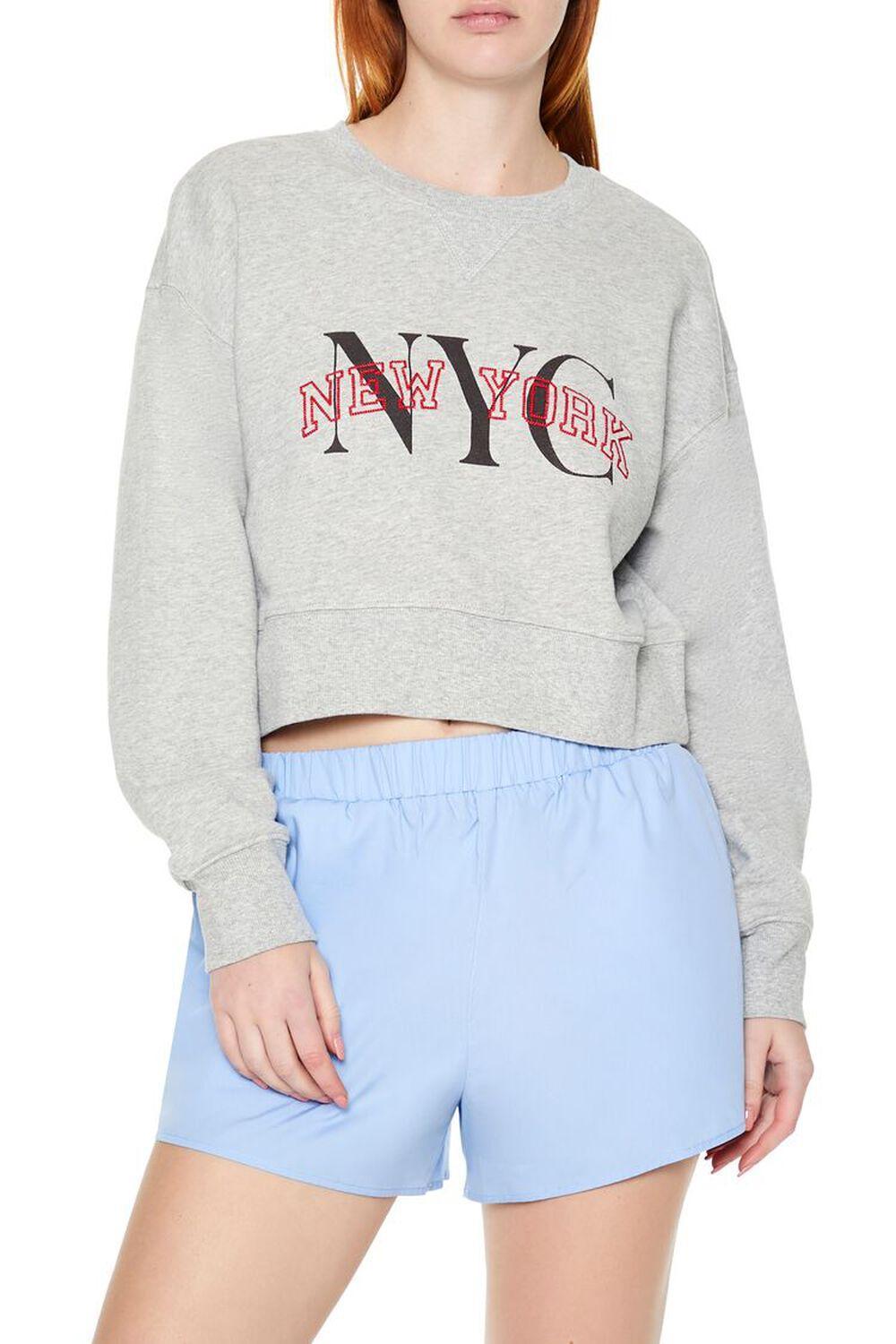 Cropped Fleece NYC Pullover | Forever 21 Product Image