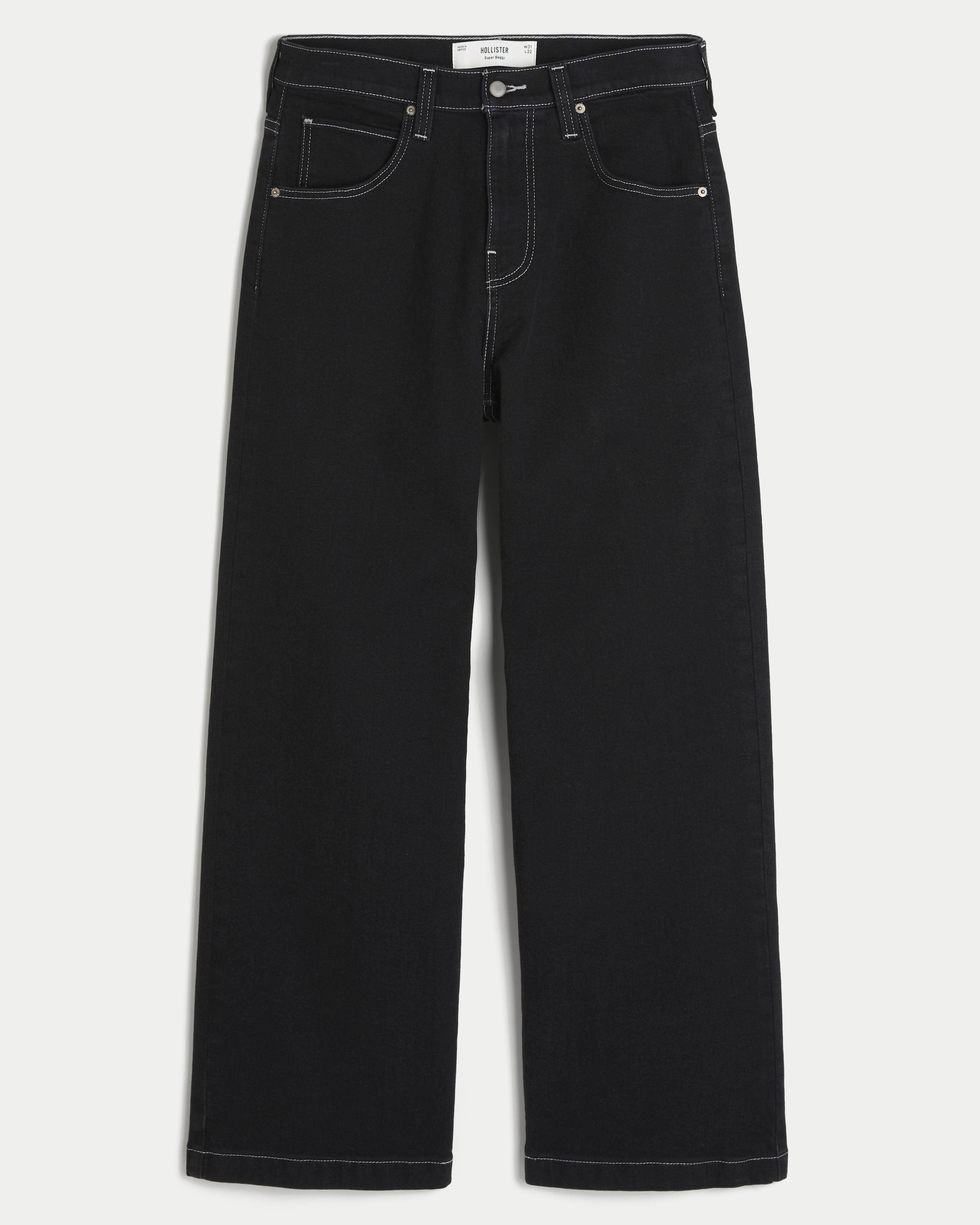 Black Super Baggy Jeans Product Image