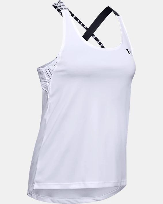 Women's HeatGear® Armour Wordmark Double Strap Tank Product Image