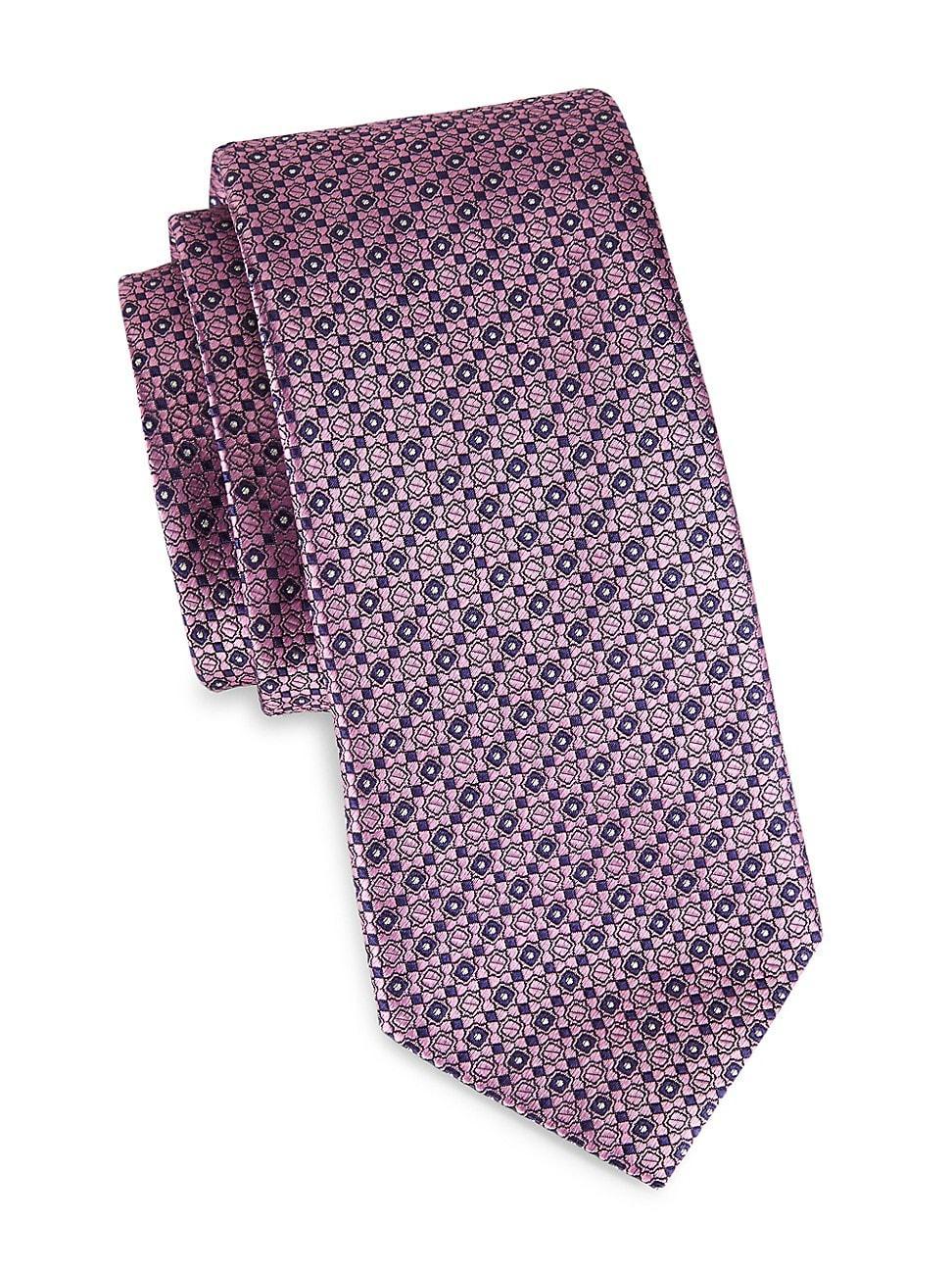 Mens Small Medallion Silk Tie Product Image