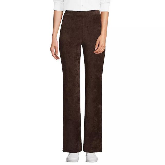 Womens Lands End Sport Knit High-Rise Corduroy Bootcut Pants Rich Brown Product Image