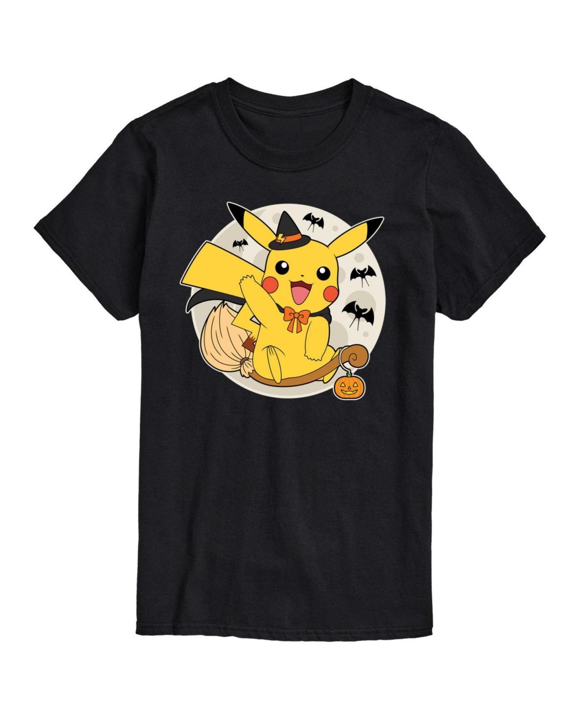 Mens Pokemon Pikachu Moon Witch Graphic Tee Black Product Image