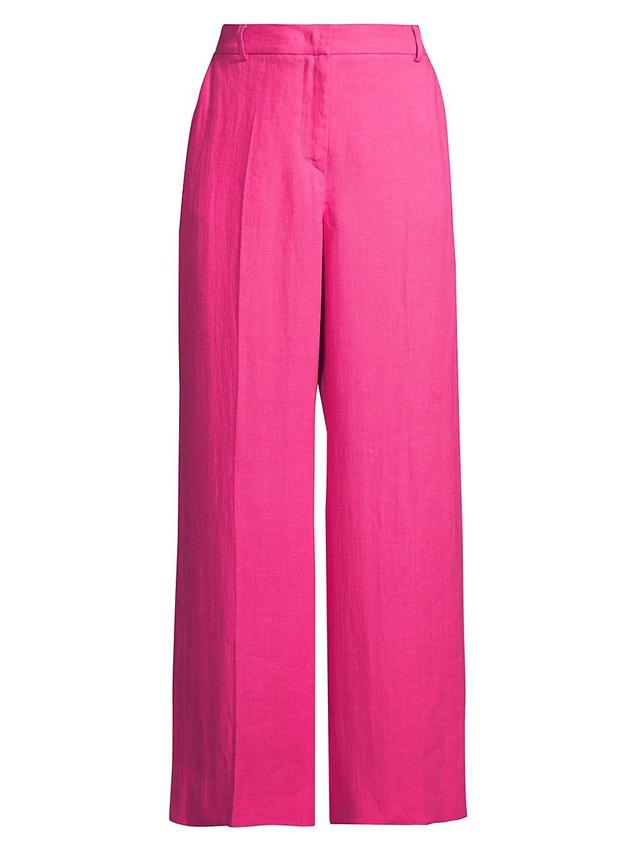 Womens Malizia Wide-Leg Linen Trousers Product Image