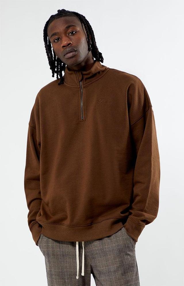 Men's Eco Solid Quarter Zip Sweatshirt - Product Image