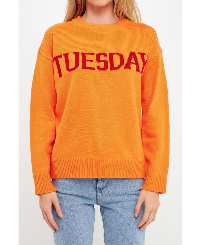 English Factory Womens Weekend Sweater - Orange Product Image