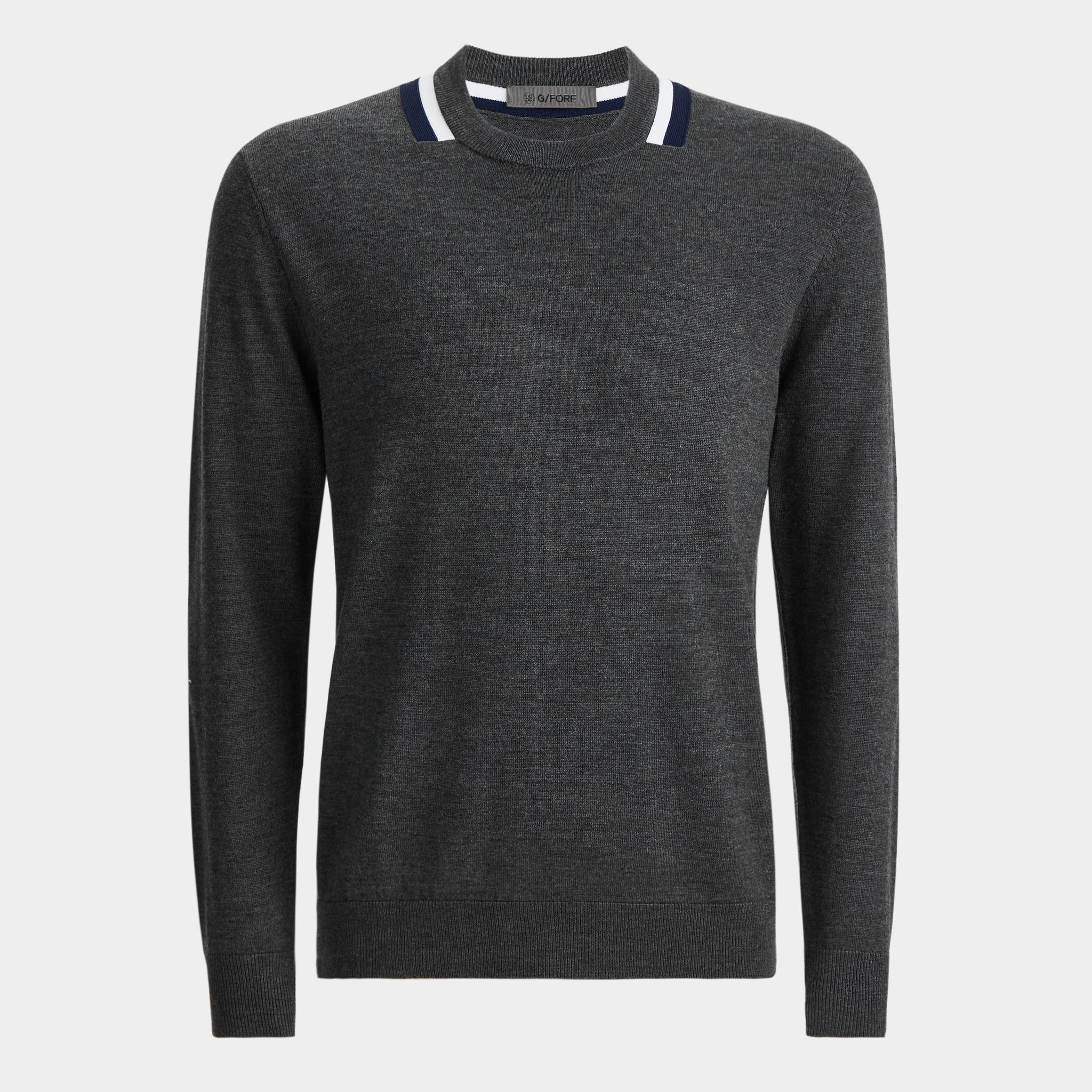 COLOURBLOCK INTARSIA CREWNECK MERINO WOOL SWEATER Product Image