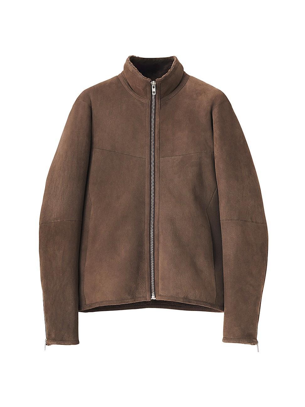 Mens Grant Shearling-Lined Suede Jacket Product Image