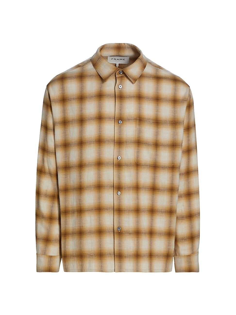 Mens Plaid Cotton & Wool Shirt Product Image