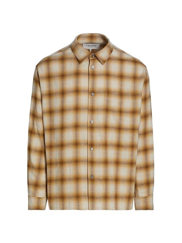 Mens Plaid Cotton & Wool Shirt Product Image