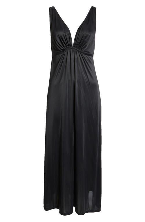 Natori Enchant Deep V-Neck Satin Nightgown Product Image