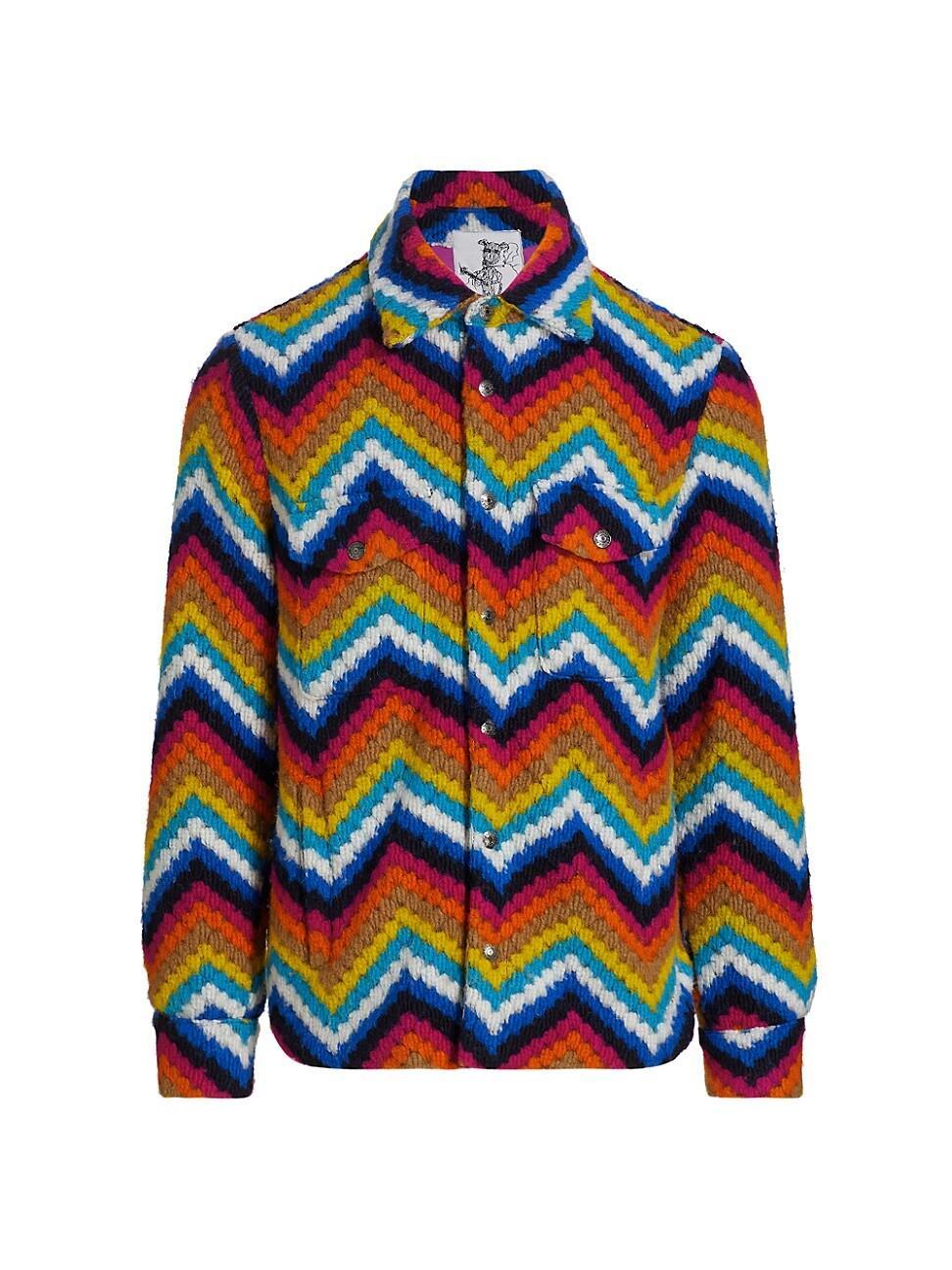 Mens Charlie Chevron Wool Shirt Jacket Product Image