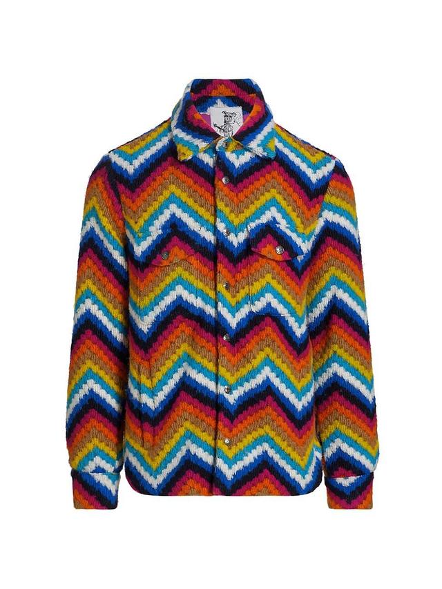 Mens Charlie Chevron Wool Shirt Jacket Product Image