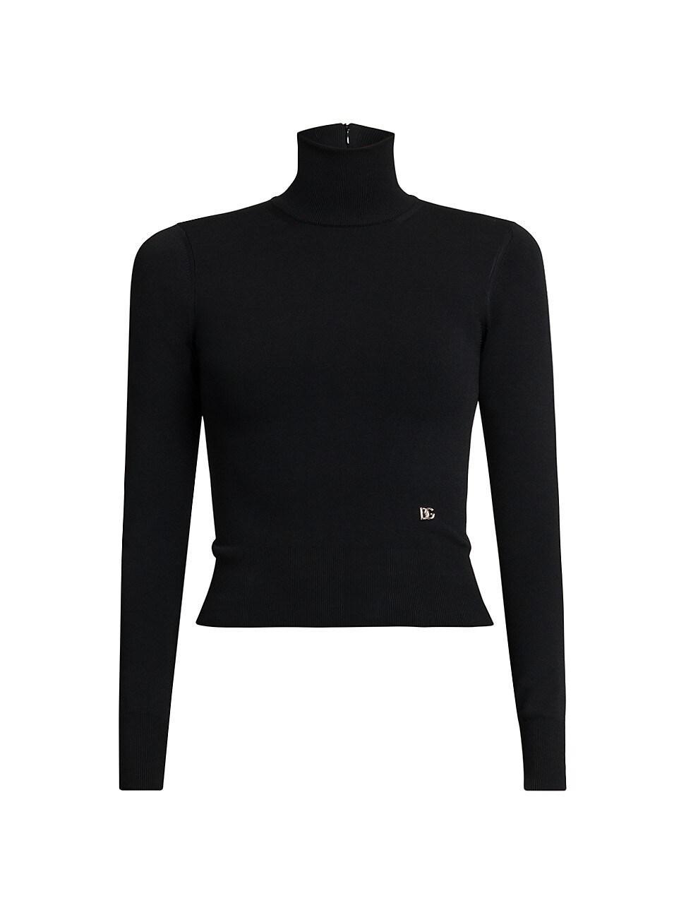 Womens Logo Hardware Turtleneck Knit Top product image