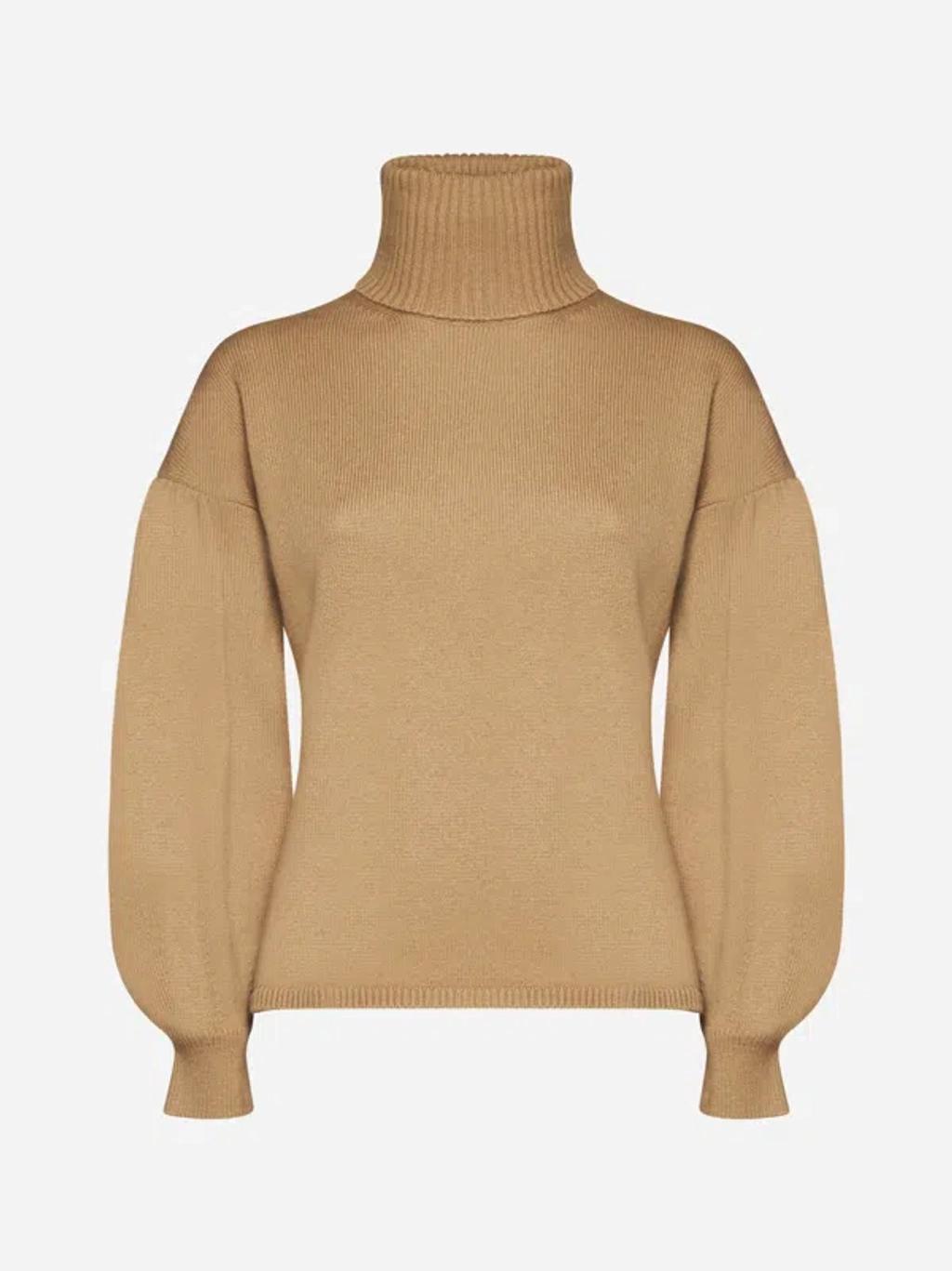 Maldive Cashmere-blend Turtleneck Sweater In Camel product image