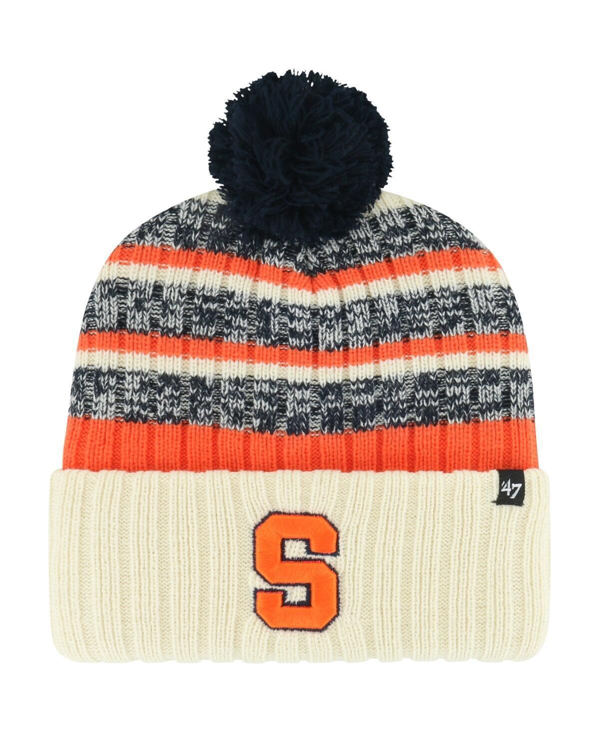 Mens 47 Khaki Syracuse Orange Tavern Cuffed Knit Hat with Pom Product Image