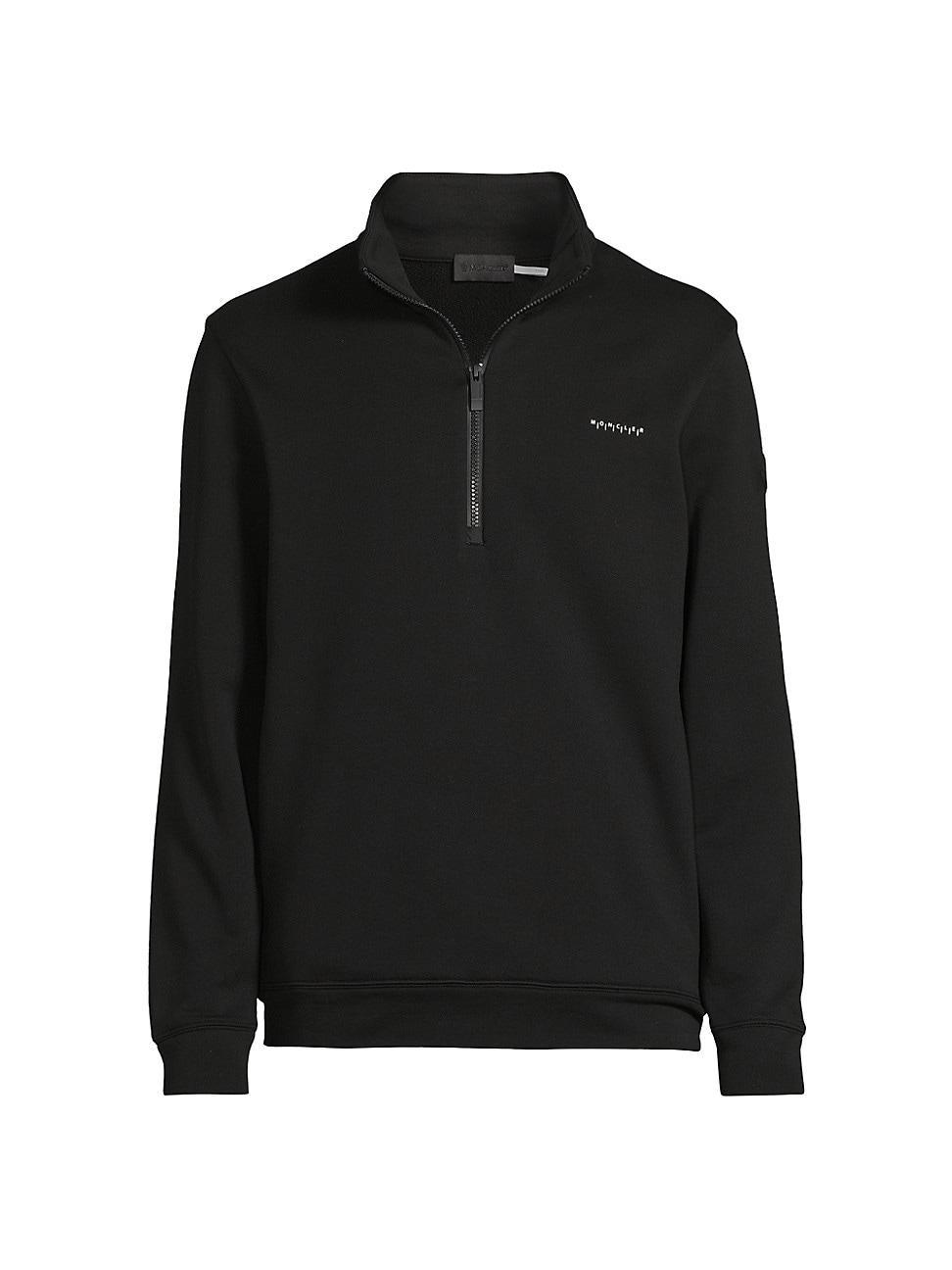 Mens Cotton Fleece Half-Zip Sweatshirt Product Image