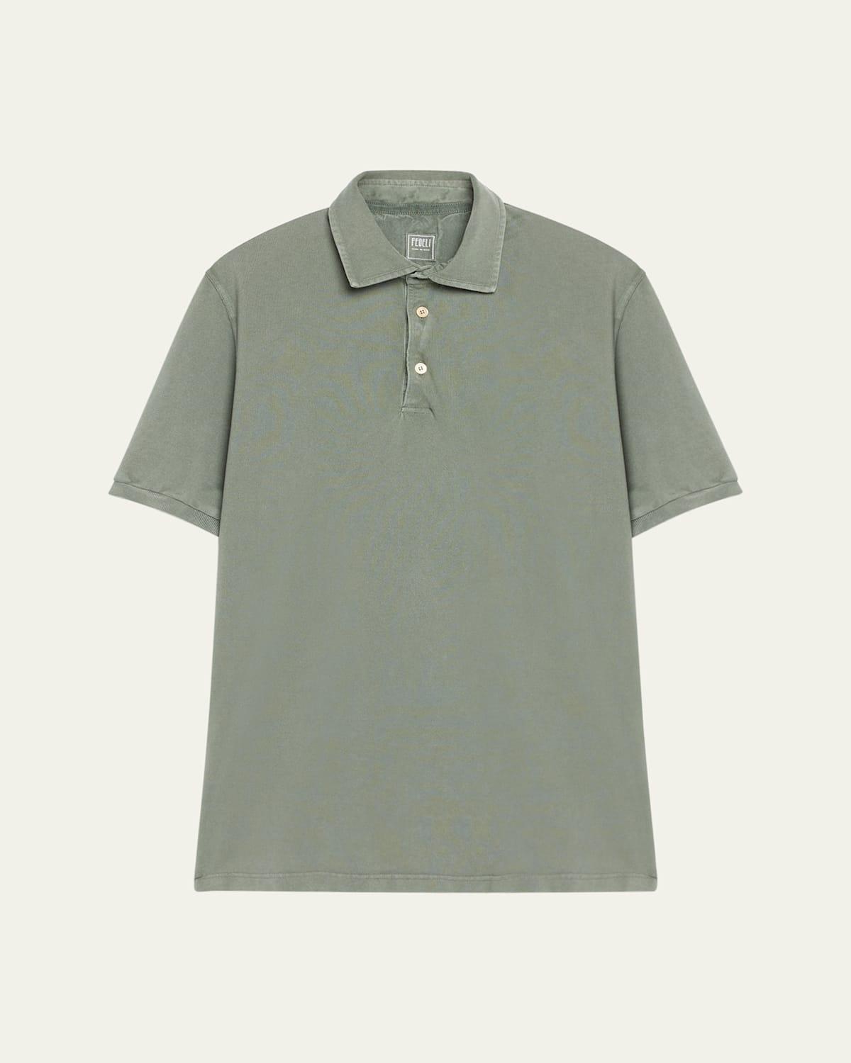 Mens Cotton Pique Polo Shirt Product Image