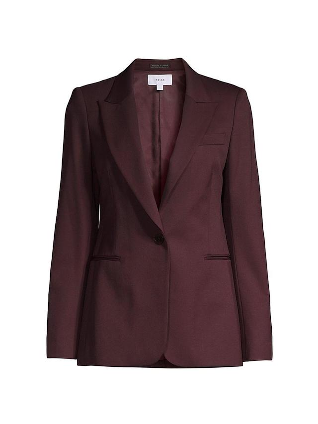 Womens Jade Wool-Blend Single-Button Blazer Product Image