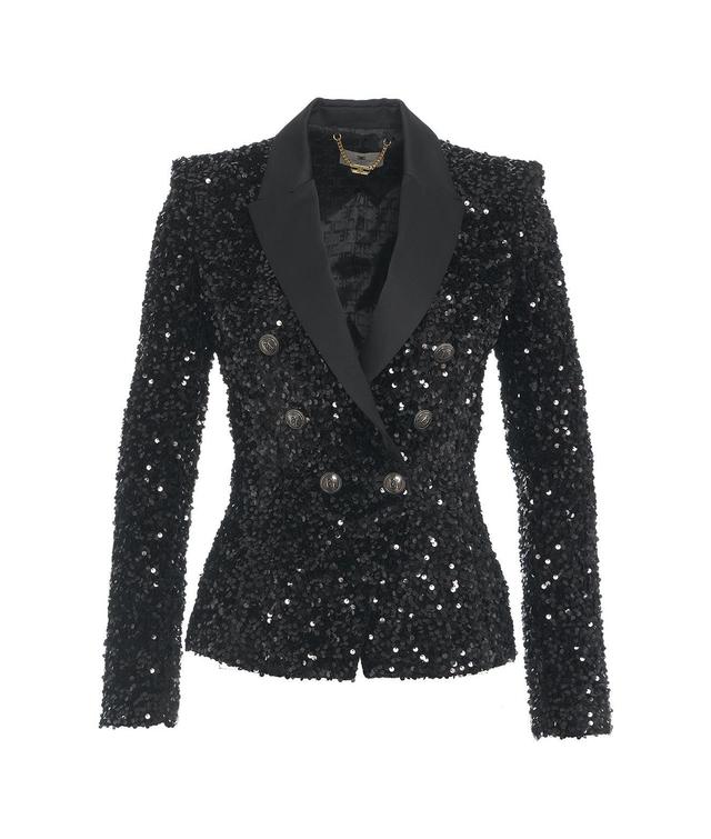 Blazer in ciniglia con pailettes Female Product Image