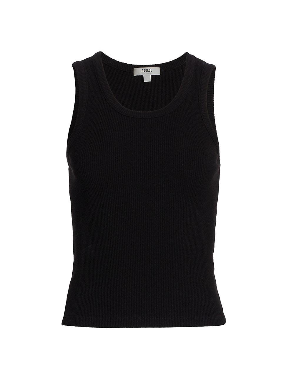 Agolde - Women's Poppy Cotton Jersey Tank Top - White - L - Moda Operandi Product Image