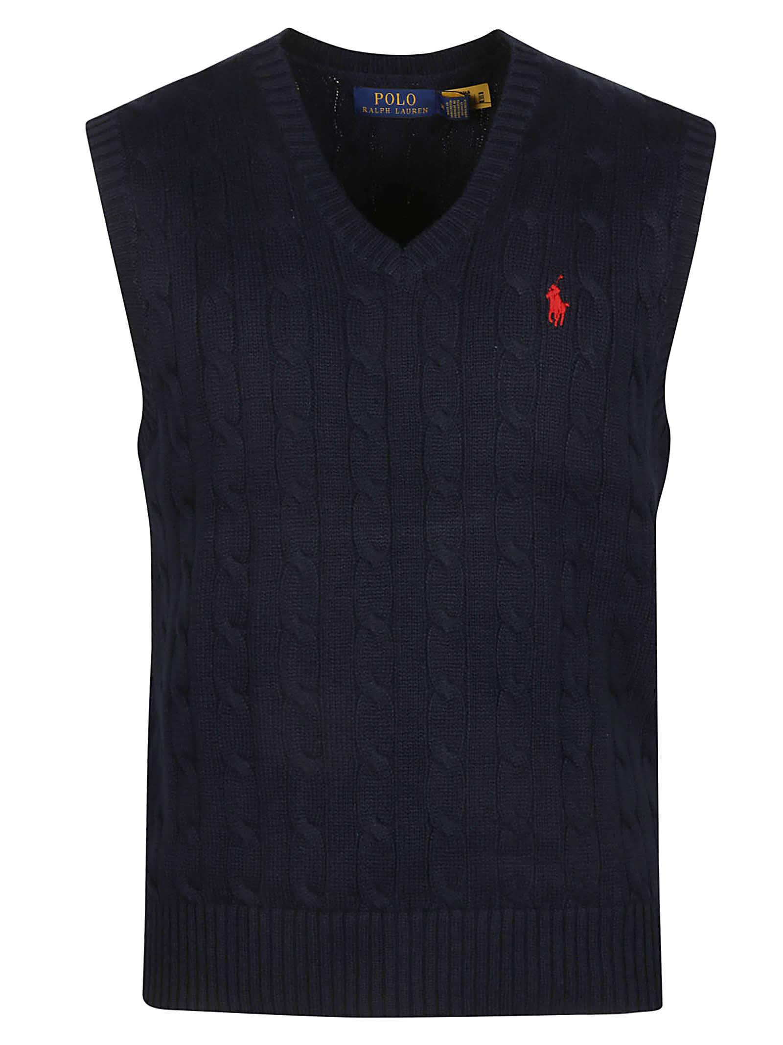 Sleevesless Sweater In Hunter Navy Product Image