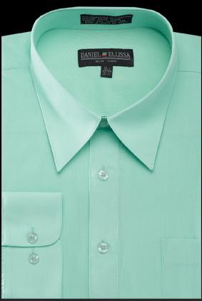 Basic Dress Shirt Regular Fit in Mint Product Image