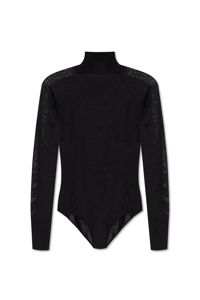 ALAÏA Second Skin Knit Body Top In Black Product Image