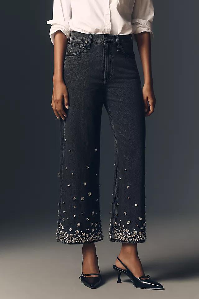 rag & bone Featherweight High-Rise Wide-Leg Embellished Jeans Product Image