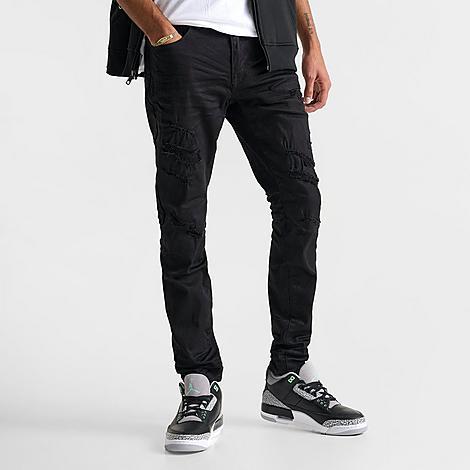 Smoke Rise Mens Slim Waxed Denim Pants Product Image